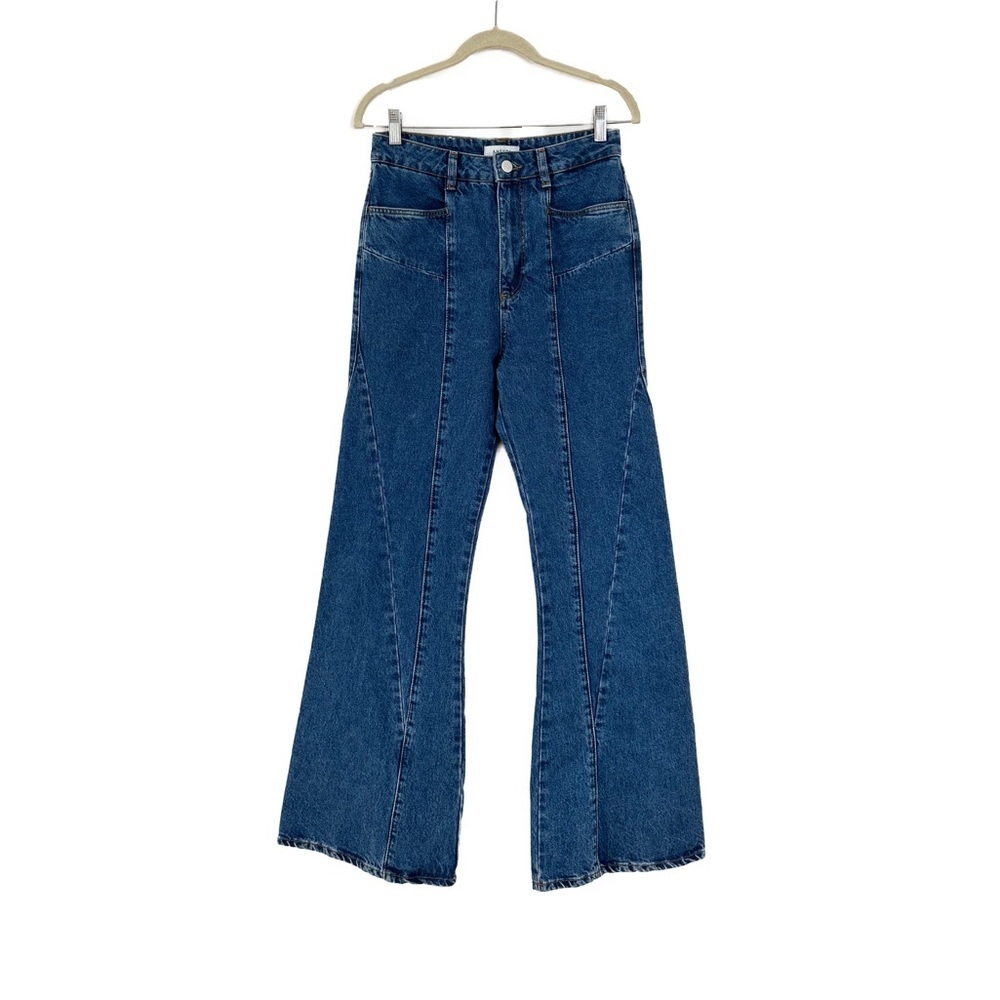Amendi NEW Joni Mid Blue Flare High Rise Denim Jeans Size 27 - Picture 3 of 5